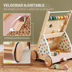Tiny Land Caminador de Madera para Bebés con Centro de Actividades, Caminador Montessori