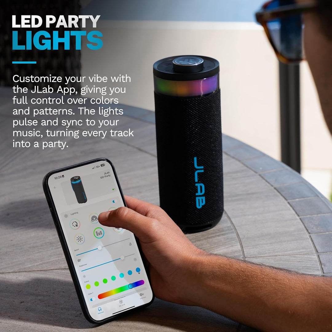 JLab Go Party - Altavoz Bluetooth portátil, color negro medianoche,...