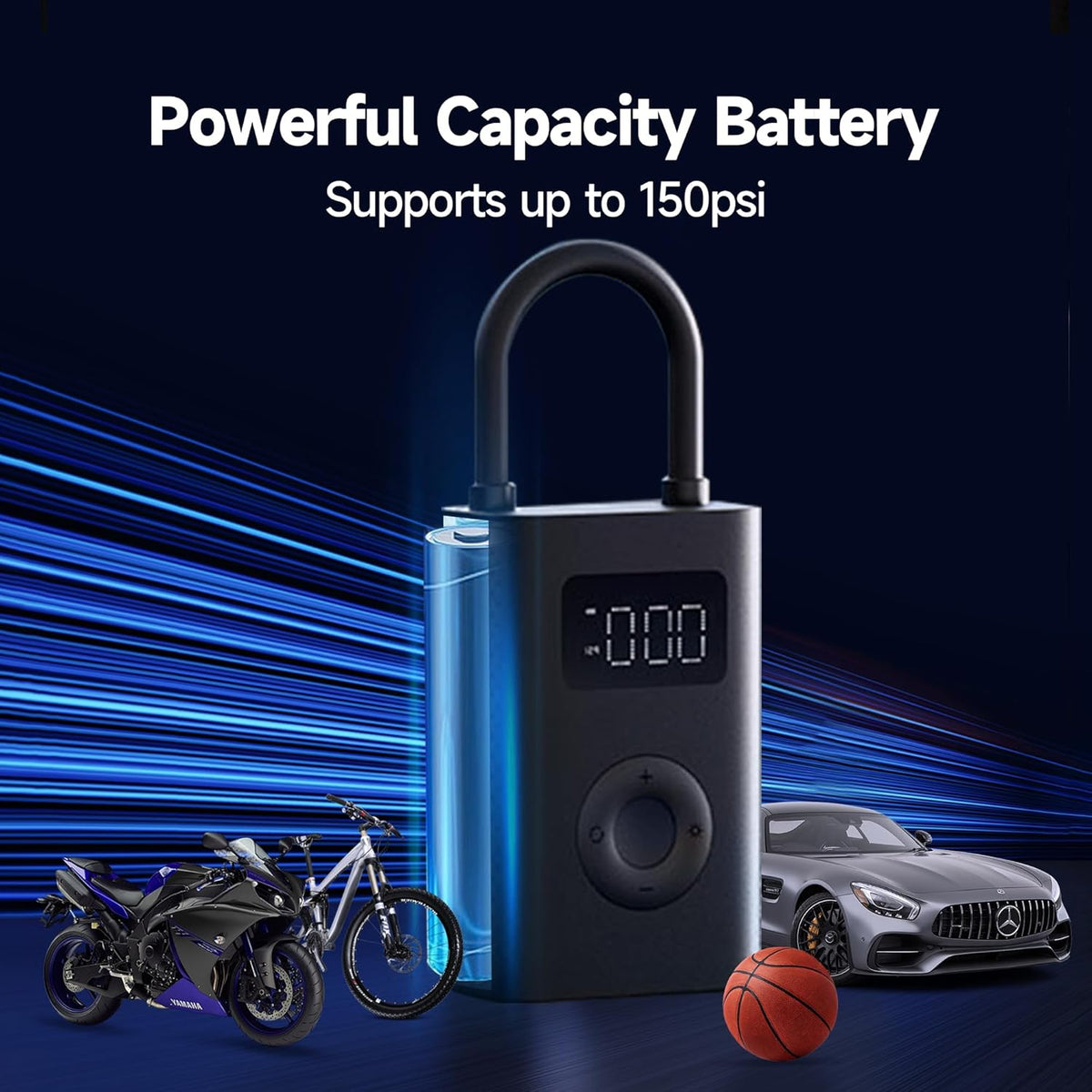 Xiaomi Compresor de aire eléctrico portátil, inflador de neumáticos...