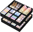 Organizador de cajones para ropa interior, calcetines, corbatas, paquete de