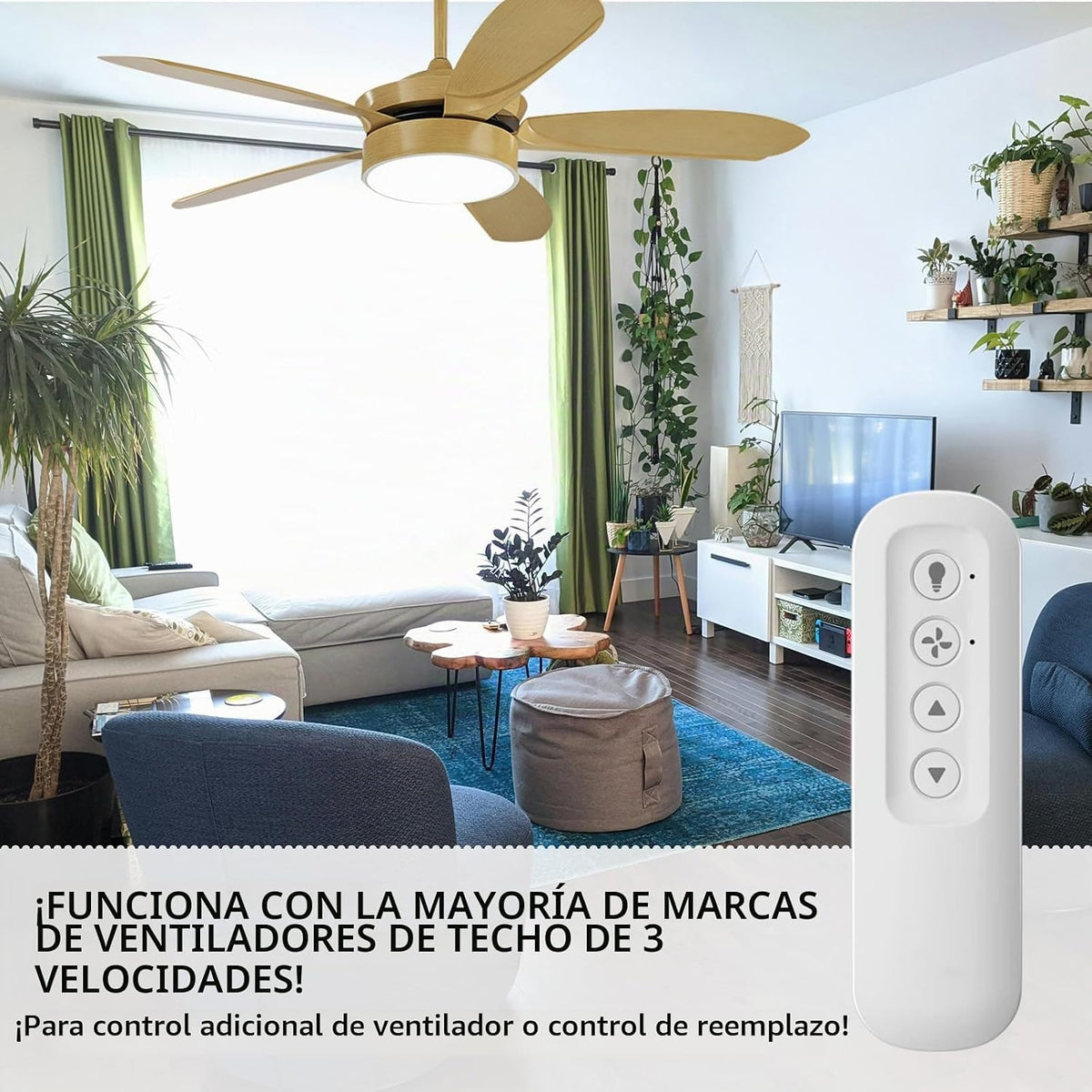 Reemplazo de control remoto para ventilador de techo para Hunter 99770