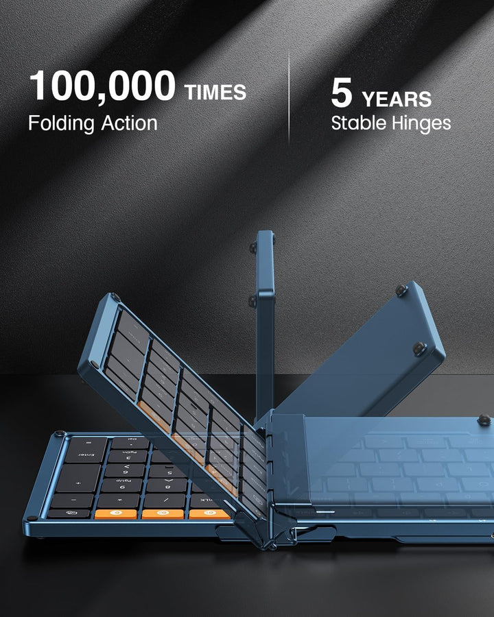 ProtoArc XK01 - Teclado Bluetooth plegable, teclado inalámbrico por...
