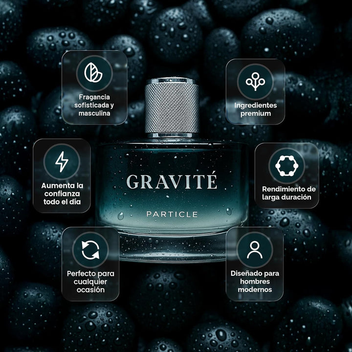 Particle Gravité Colonia Spray para hombres, aroma fresco de larga...
