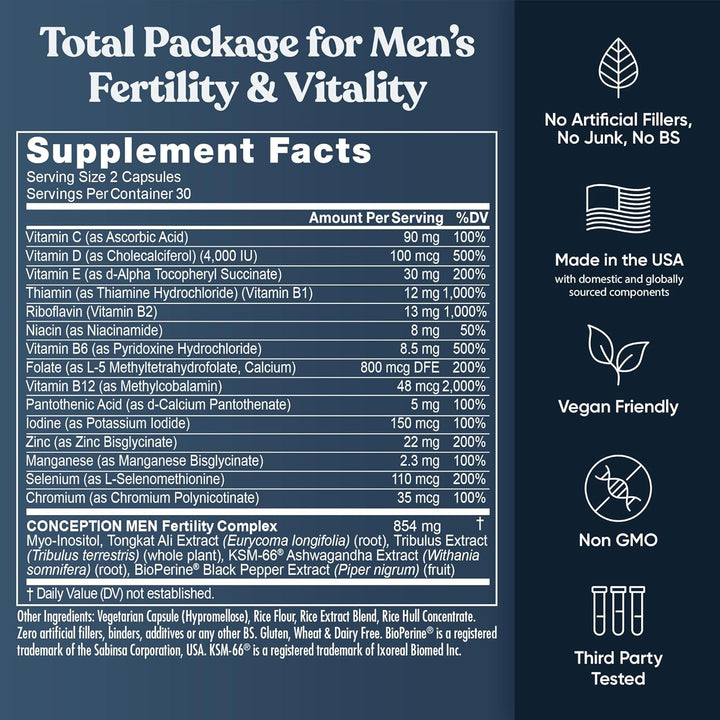 Concepción Para Él \u2013 Suplementos de Fertilidad para Hombres, R...
