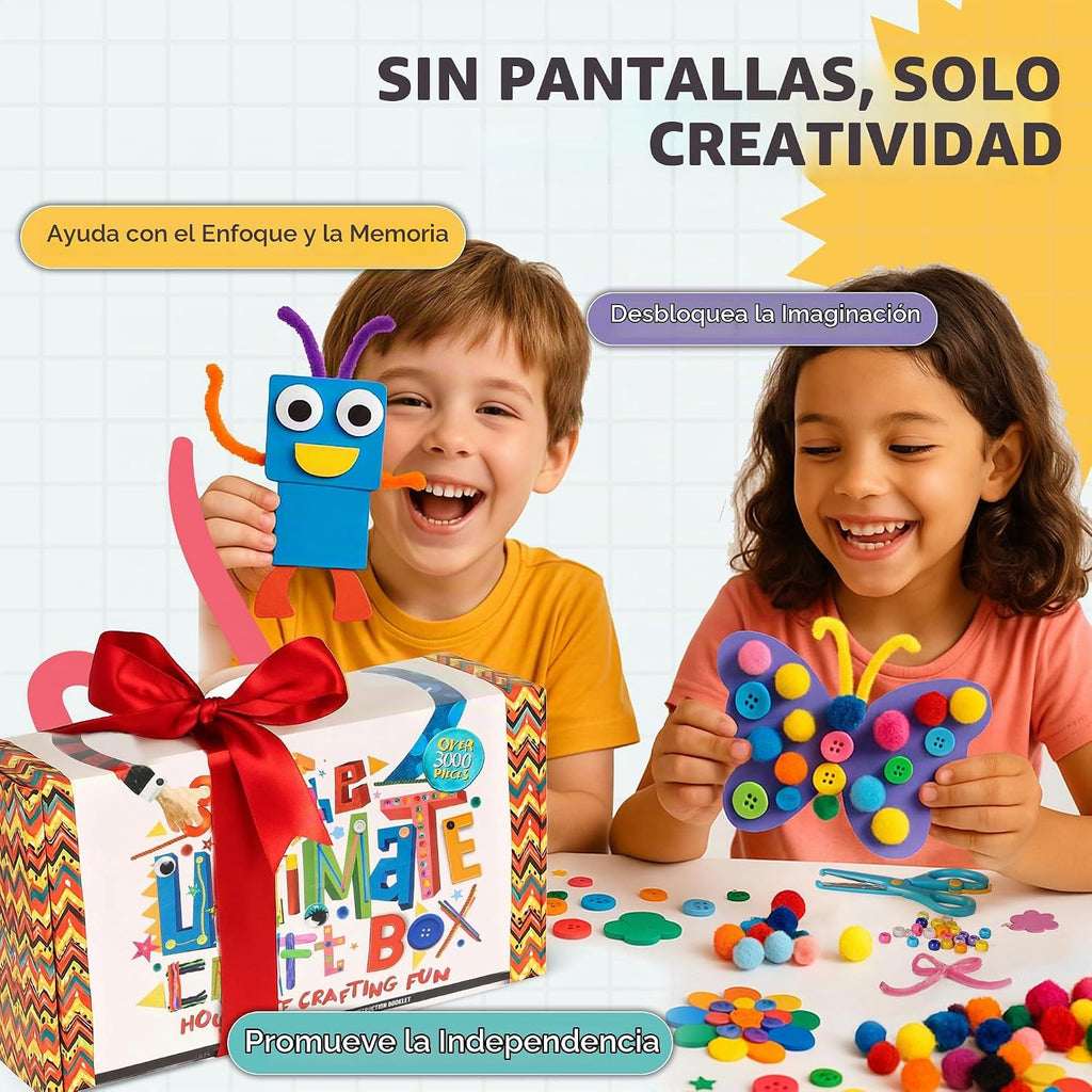 Más de 3000 piezas de suministros de arte y manualidades para niños de 3 a
