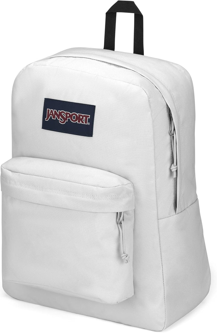 JanSport Mochila Superbreak Plus, Blanco, Tamaño único