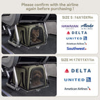 Petsfit Pequeño transportador expandible para gatos para viajes aéreos, hasta 9 libras