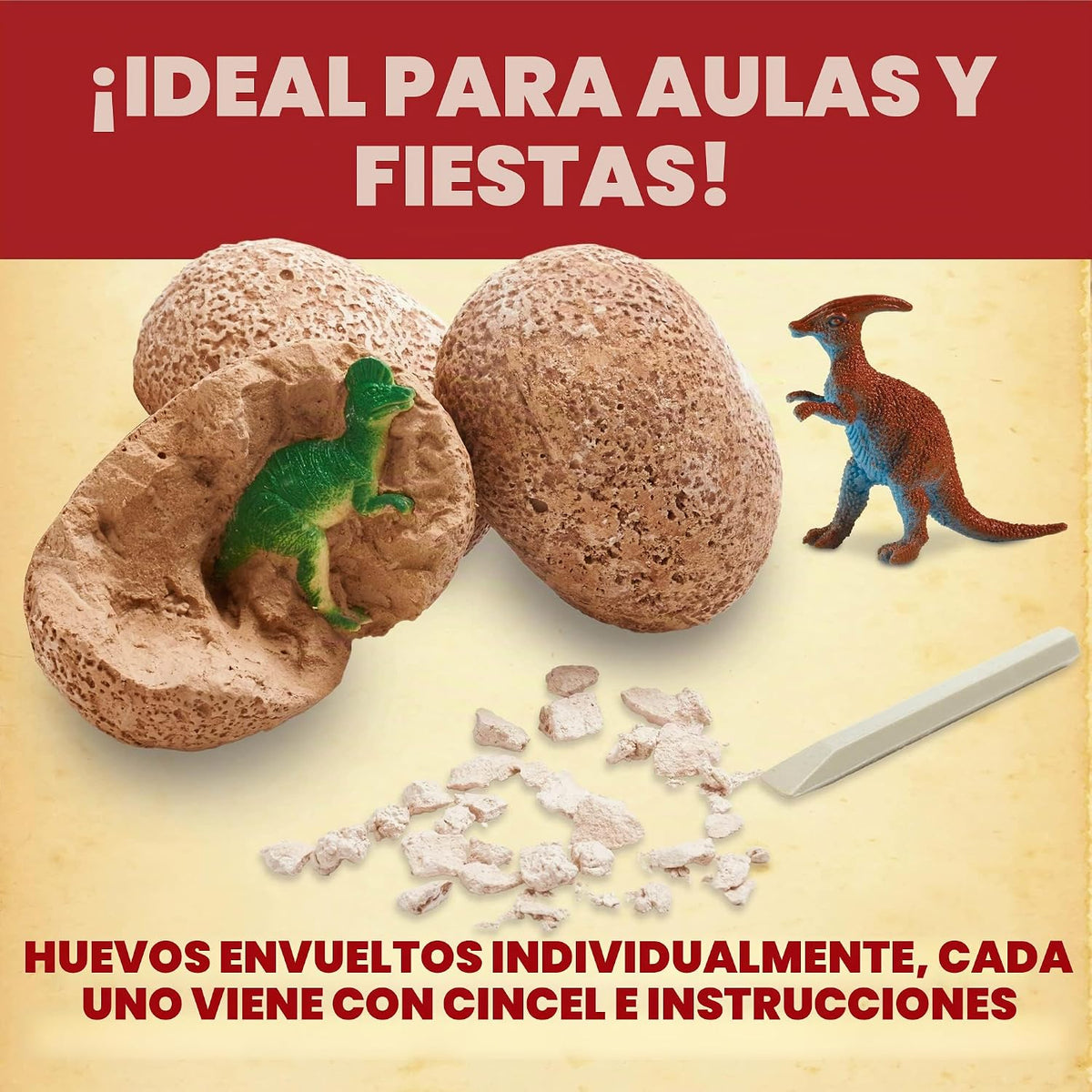 MindWare ¡Desenterralo! Kit de excavación de huevos de dinosaurio