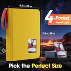 ProCase Carpeta Top Loader de 4 Bolsillos, Almacena 144 Cartas en Toploaders - Amarillo