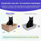 Kitty Poo Club Caja de arena desechable para gatos, paquete de 2