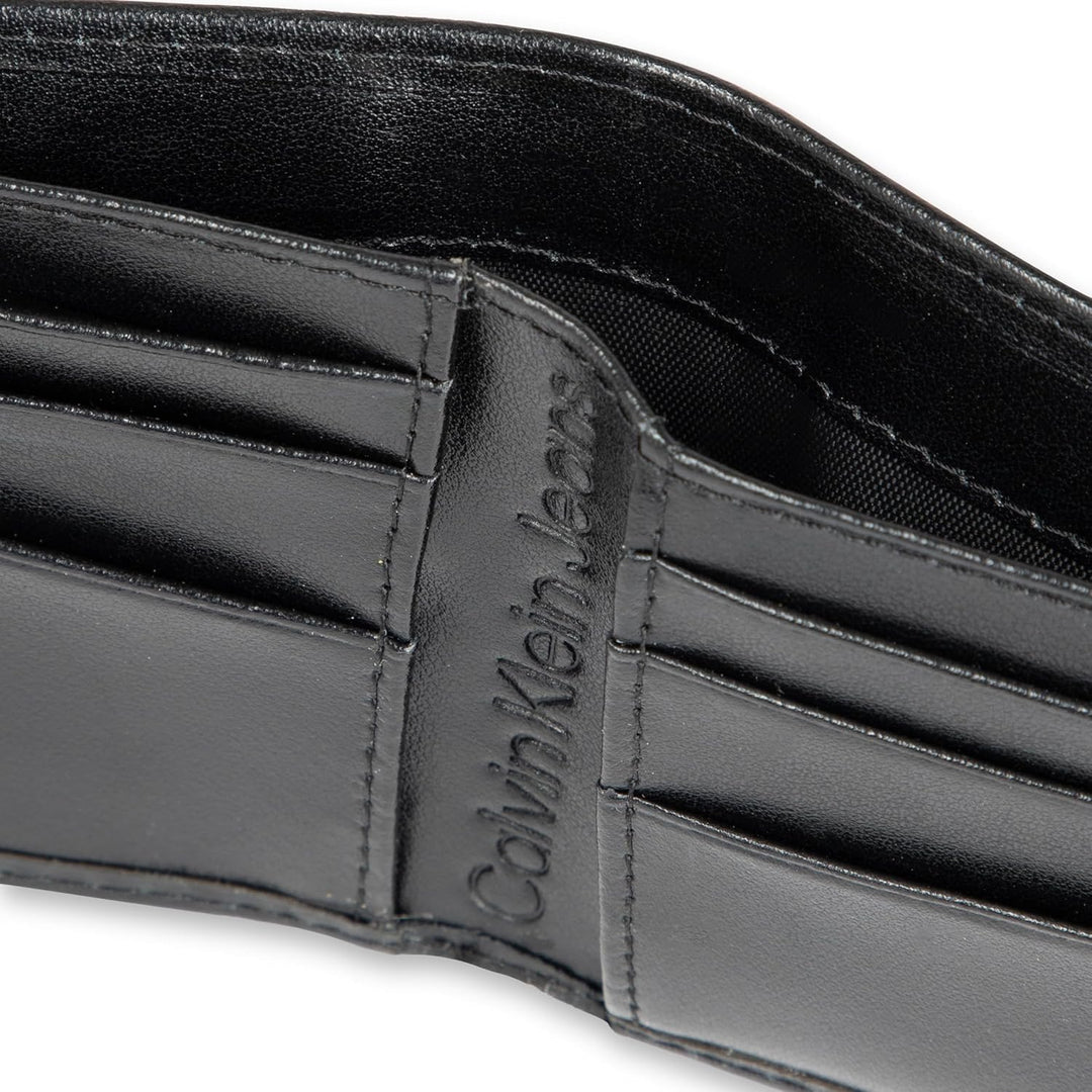 Calvin Klein Billetera plegable minimalista de piel RFID para hombr...