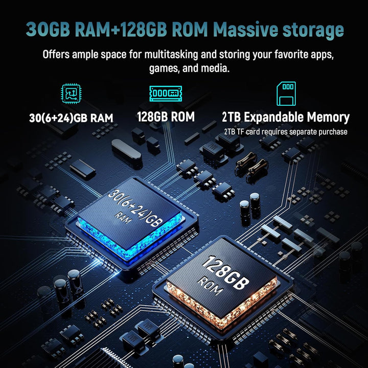 Tableta, tableta Android 16, 30GB RAM 128GB ROM 2TB TF, tableta de...