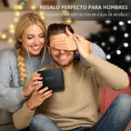 Cartera Typecase para Hombres, Negro fibra de carbono
