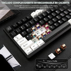 YUNZII AL80 75% Teclado mecánico de aluminio inalámbrico (negro