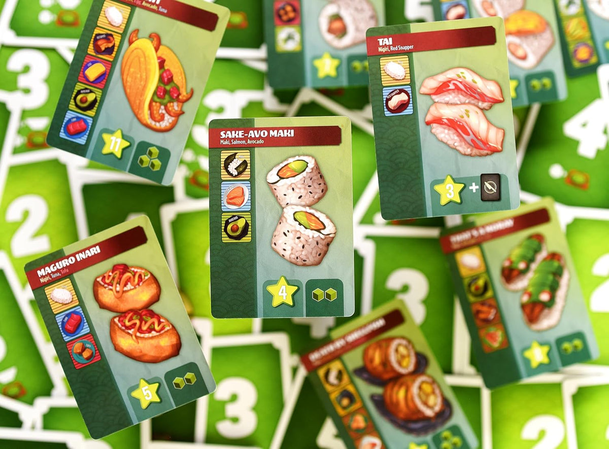 Juego de mesa Maki Master: compite como chefs de sushi en un juego