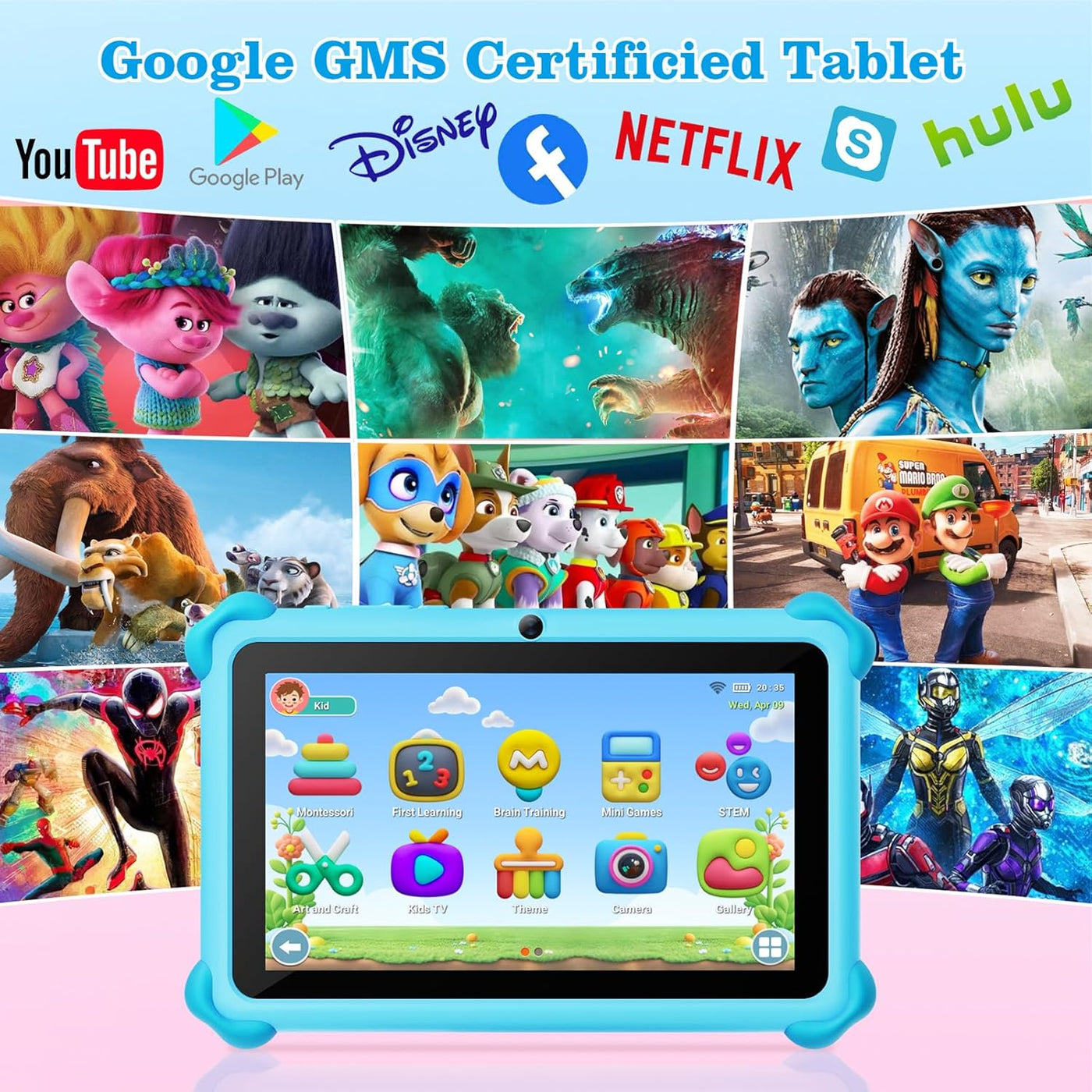 Tablet para niños de Trayoo, tablet de 7 pulgadas para niños, table...