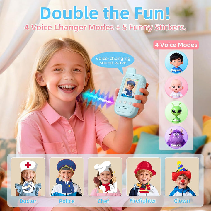 Walkie Talkies de video para niños: paquete de 2 juguetes de interc...