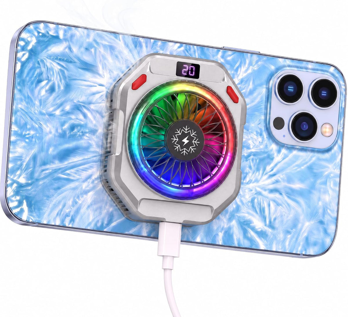 Enfriador magnético del teléfono, ventilador portátil del teléfono