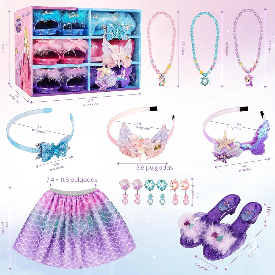 LJZJ Princess Dress Up Toys &amp; Jewelry Boutique, Girls Role Play...