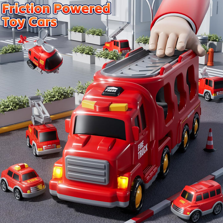 KIZONLY Camión de bomberos de juguete para niños pequeños de 1-3, 3...