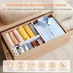 Lifewit Divisor de cajones de 4 pulgadas de alto, organizador de cajones