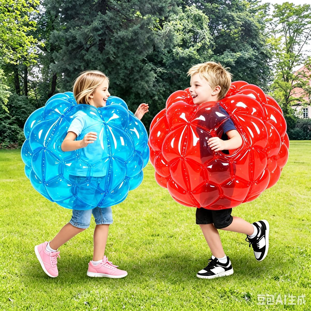 ZHUYNXIR 2 bolas de sumo para niños, bola de tolva de parachoques para niños, bolas de sumo para niños, bola de burbujas de sumo para niños al aire libre para juegos en equipo para niños a partir de 3