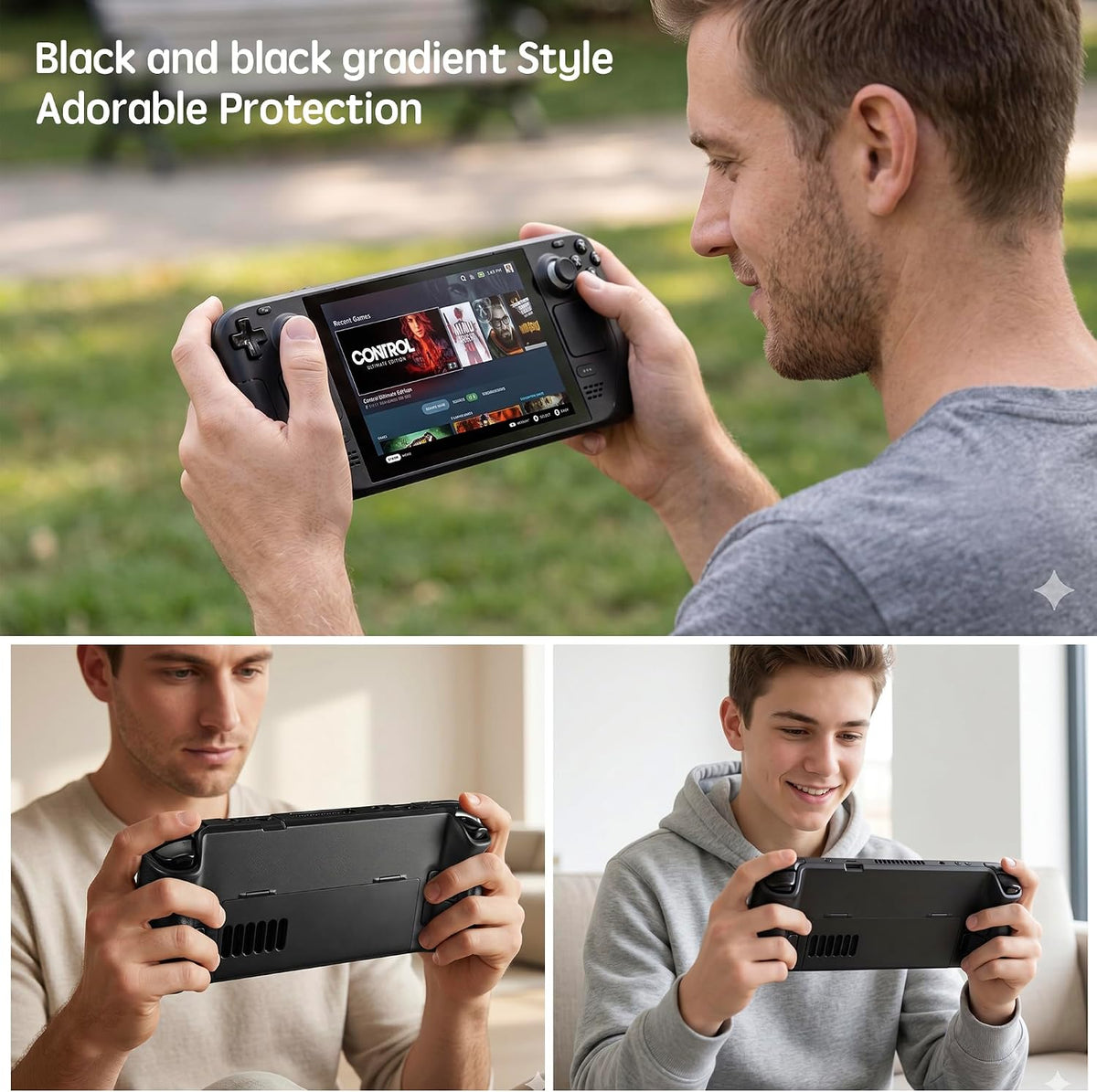 UYIYE Funda protectora para Steam Deck OLED y LCD con función atril, color