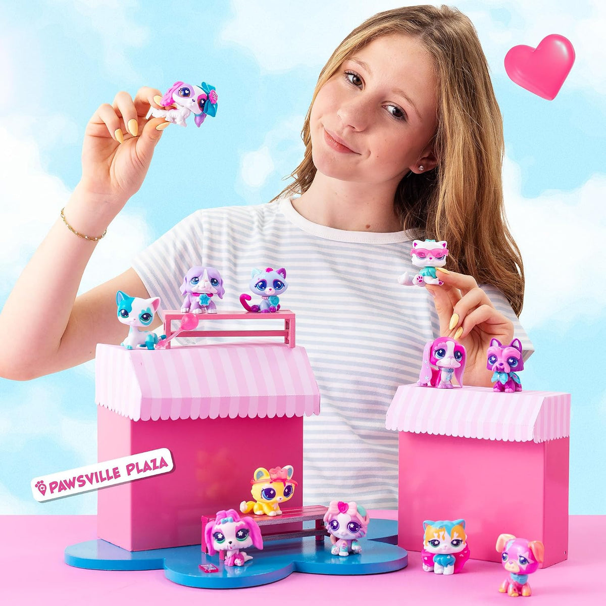 Littlest Pet Shop Like Nastya Pet Surprise Display, juego de 18