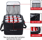Organizador de Maletero Impermeable con Bolsa Térmica Aislada a Prueba de Fugas, Funda Plegable, Correas de Sujeción Ajustables (Negro)