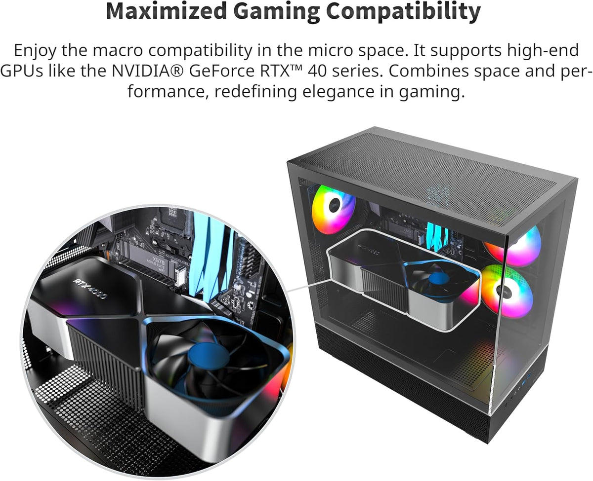 MONTECH XR-B, chasis para PC de torre media ATX Gaming, ventiladore...