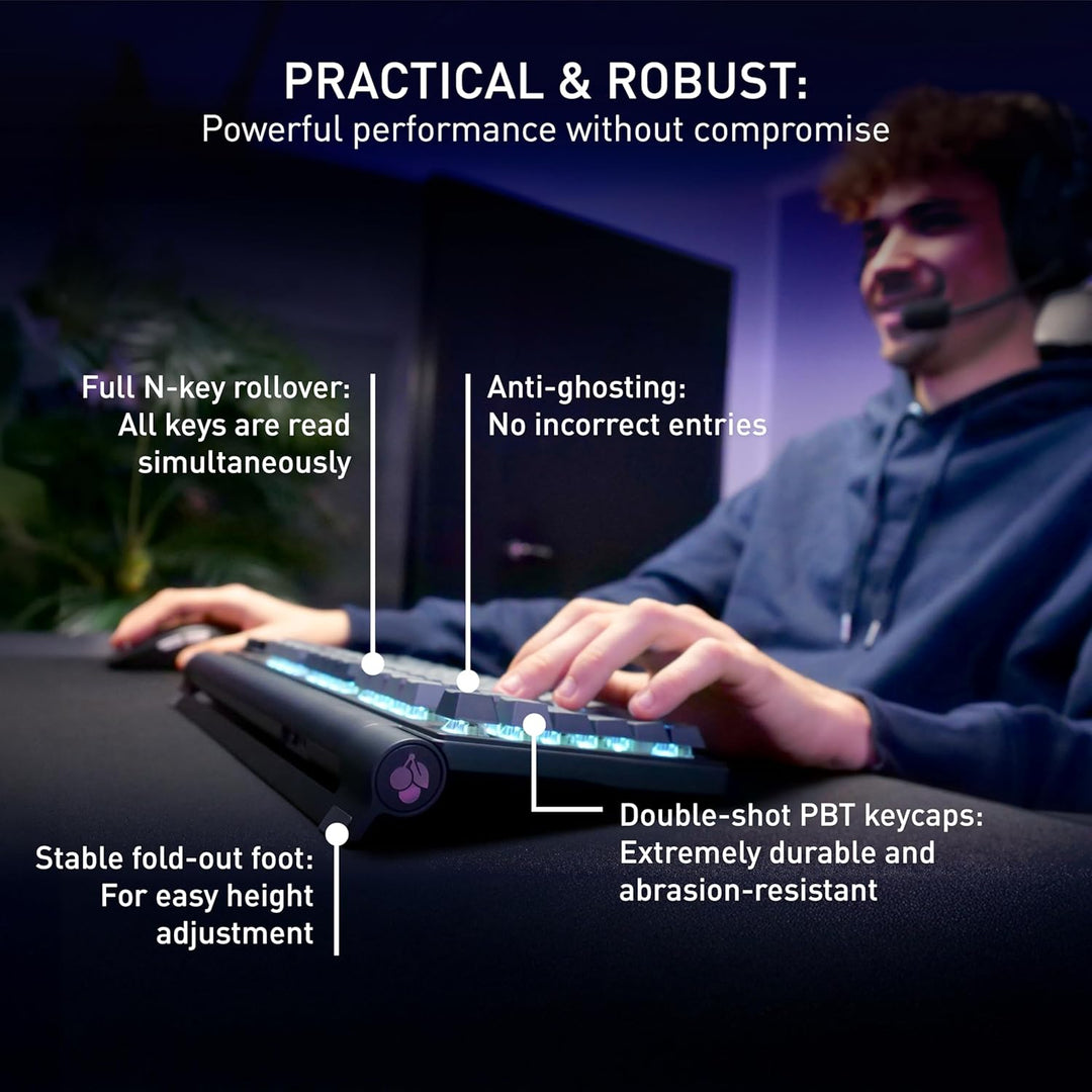 CHERRY XTRFY MX 8.3 TKL Wireless, Tenkeyless Mechanical Gaming Keyb...