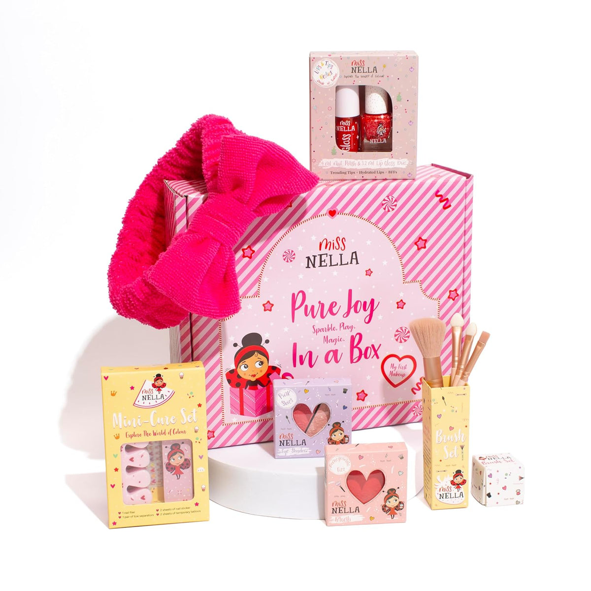 Miss Nella Caja de regalo brillante, juego de belleza para niños co...