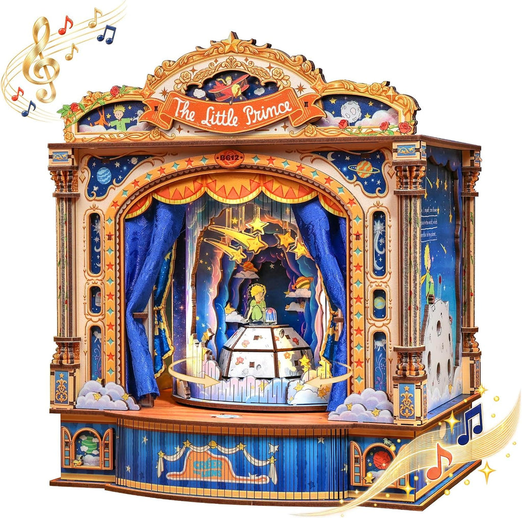 CUTEBEE Teatro musical de rompecabezas de madera 3D para adultos