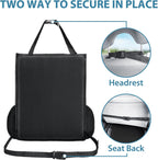 Elantrip Organizador de asiento delantero de automóvil, almacenamiento de asiento trasero con correas ajustables, organizadores de asiento de camión para entrega, archivo de oficina, asiento de