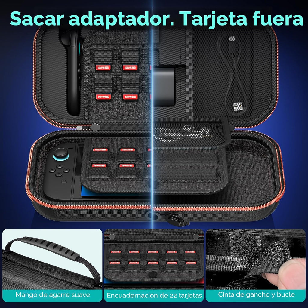 Auarte Switch 2 - Funda de viaje para Switch /OLED, [carga dentro]