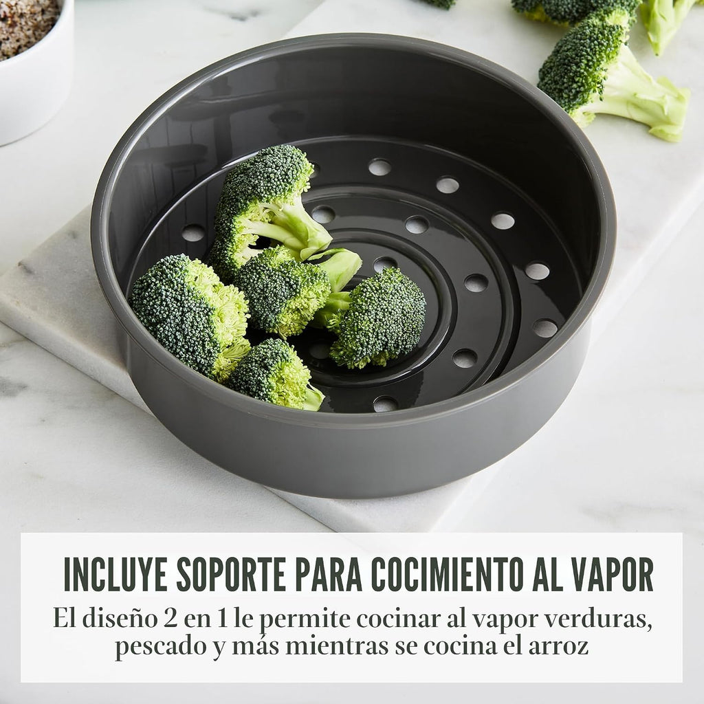 Martha Stewart 8 tazas cocidas (4 tazas sin cocinar) arrocera y vaporera