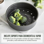 Martha Stewart 8 tazas cocidas (4 tazas sin cocinar) arrocera y vaporera