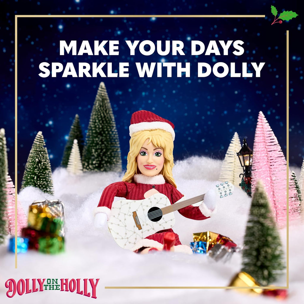 Muñeca de peluche Dolly on the Holly - Muñeca de mantel de Parton de