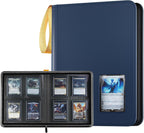 ProCase Carpeta de Carga Superior de 4 Bolsillos, Sostiene 144 Cartas en Toploaders - Azul Marino