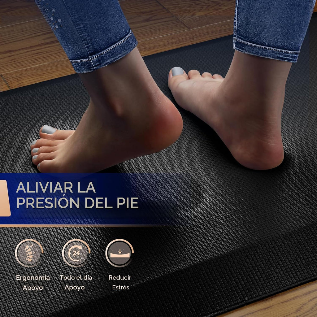 FEATOL Alfombra Antifatiga para Escritorio de Pie y Piso de Cocina, 9/10 Extra Gruesa