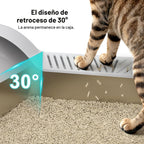 AIPERRO Caja de arena de acero inoxidable extra grande para gatos grandes y