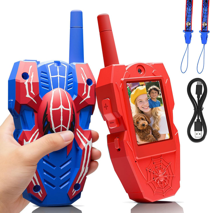 FUTESI Walkie Talkies de video para niños, paquete de 2, Walkie Tal...