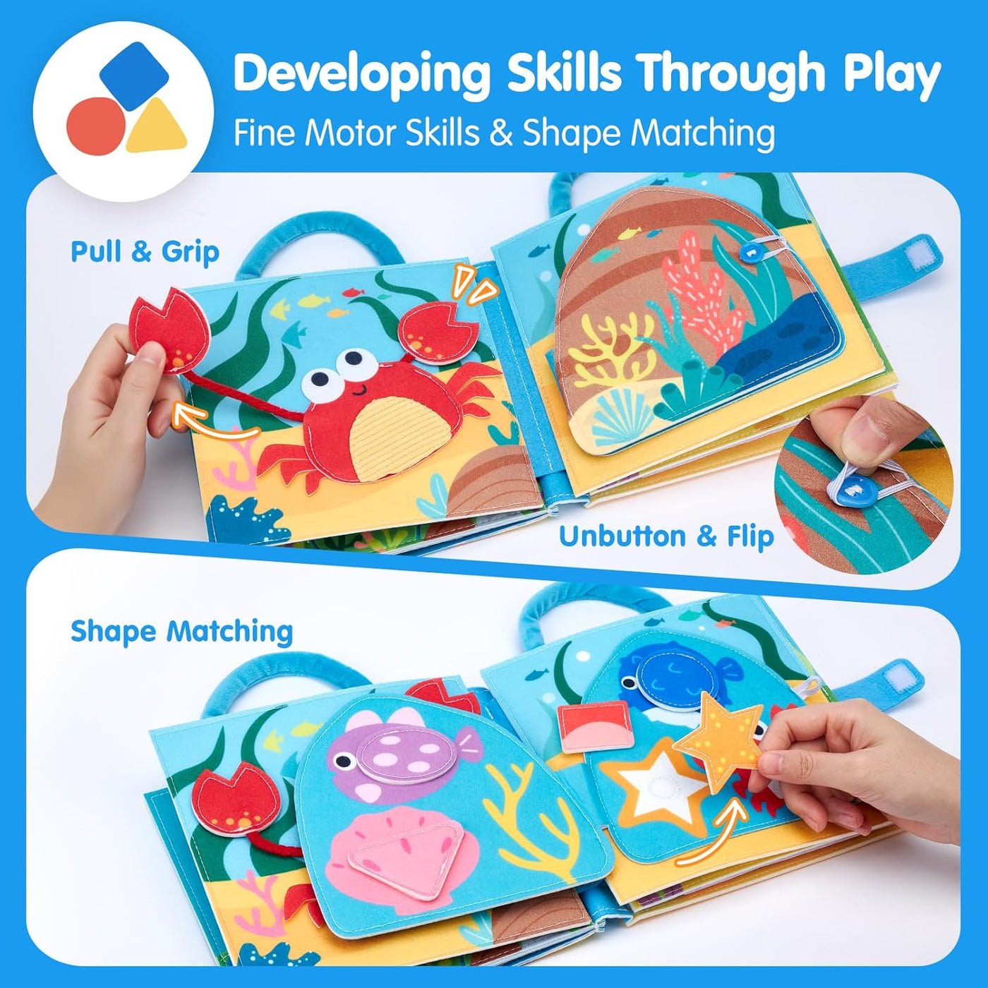 hahaland Libro de actividades sensoriales Montessori para