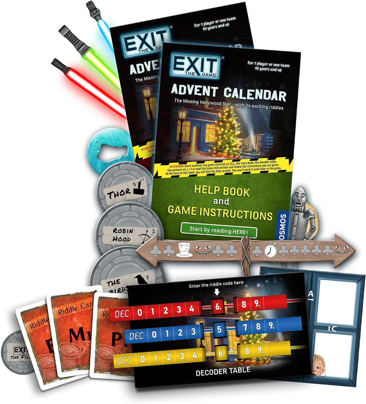 EXIT: The Game - Calendario de Adviento - La estrella de Hollywood perdida | Navidad | Calendario | Adviento | Juego misterioso | Actividad familiar | A partir de 10 años