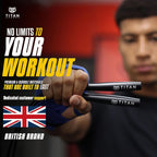 Titan Armour® Cuerda de velocidad – Cuerda profesional autobloqueante y ajustable, cuerdas de salto de velocidad para adultos para fitness | 2 cuerdas de acero, protector de cable y estuche de viaje |
