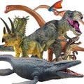 Juego de 6 juguetes de dinosaurios gigantes, juguetes realistas de dinosaurios para niños, juego de dinosaurios grandes para niños y niñas de 3, 4, 5, 6, 7 años, amantes de los dinosaurios de