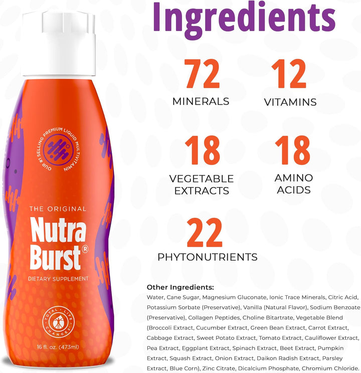 Total Life Changes NutraBurst Multivitamínico líquido, apoyo nutric...