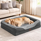 EHEYCIGA - Cama ortopédica XL para perros grandes, sofá de espuma viscoelástica para perros, color gris