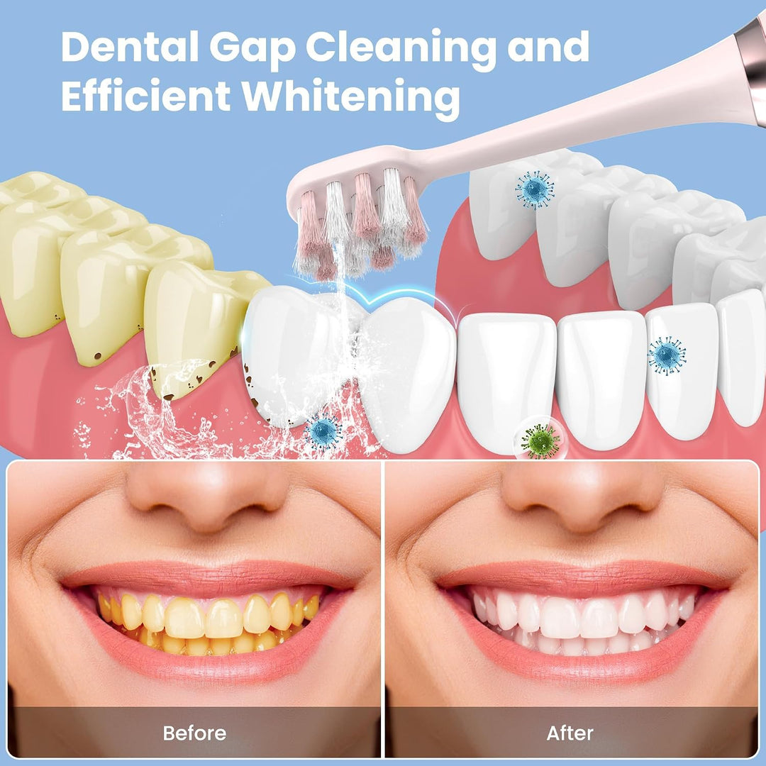 UNINGOPI Cepillo de dientes eléctrico con hilo dental de agua, kit...