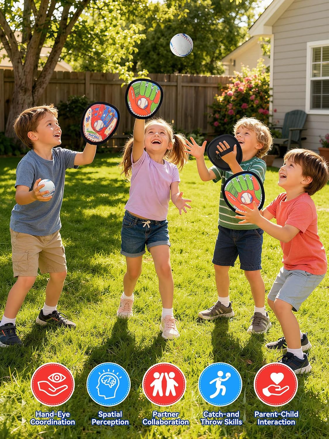 Juego de pelota para lanzar y atrapar, juguetes para niños de 3, 4, 5, 6, 7